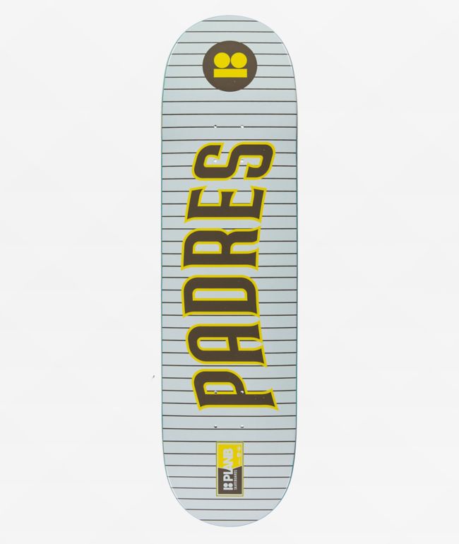 Plan B X San Diego Padres Pinstripe 8.5" Skateboard Deck